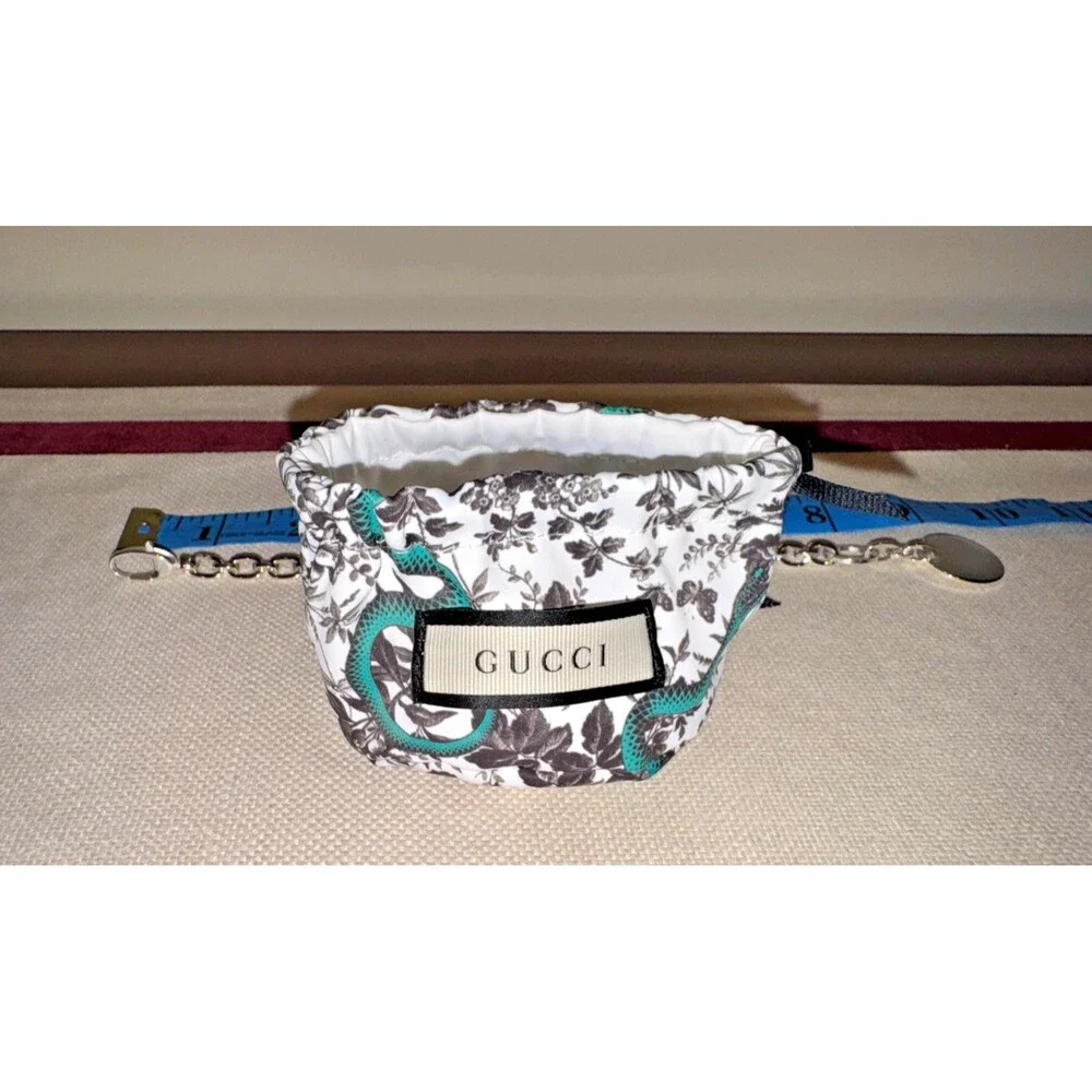 GUCCI TRADEMARK LOGO .925 STERLING SILVER ROUND TAG CHARM Bracelet - Picture 5 of 8